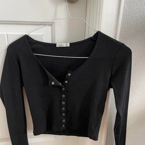 Cotton On Womens Black Crop Top